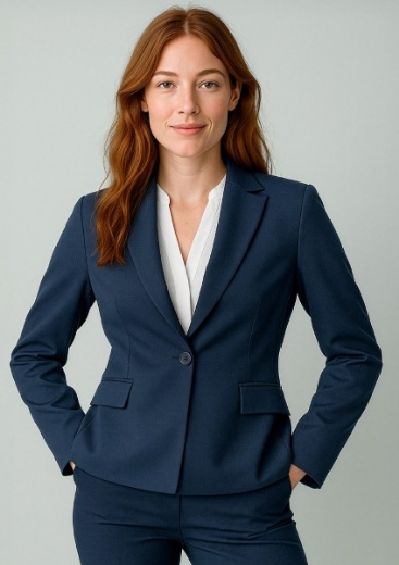 Picture of Biz Corporates Ladies Renew Single Button Mid Length Jacket